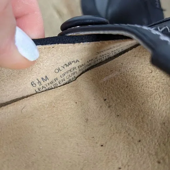 Naturalizer Olympia black leather slip on shoes comfort work size 6.5 - Picture 6 of 8